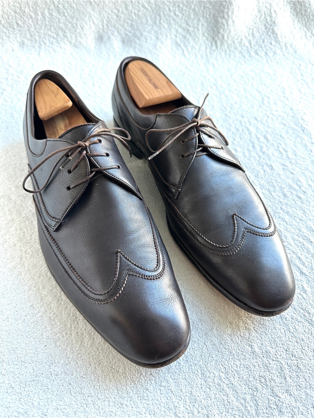 Salvatore Ferragamo Brown Wingtip‎ Oxford Dress Shoes Men’s 11.5 D lace up
